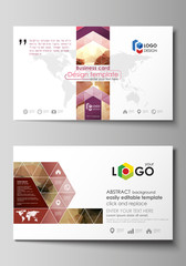 Wall Mural - business card templates. easy editable layout, abstract vector design template. beautiful background