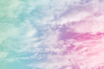 Wall Mural - sun and cloud background with a pastel colored

