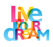 © Web Buttons Inc - LIVE YOUR DREAM typography poster