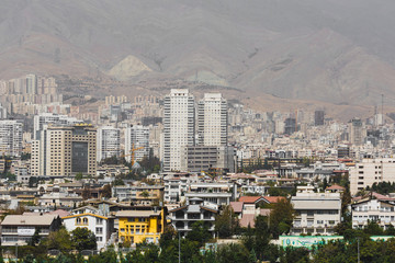 Poster - View from The Milad Tower in Tehran, Iran.