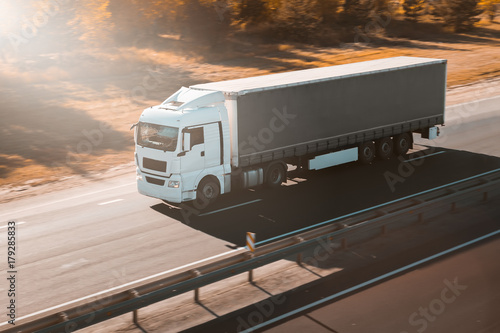 Cuadros en Lienzo truck on the road freight transportation