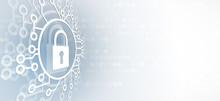 Cyber Security And Information Or Network Protection. Future Technology Web Services For Business And Internet Project