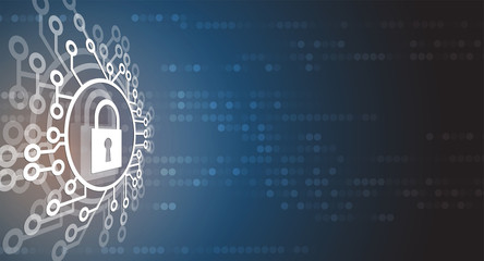 cyber security and information or network protection. future technology web services for business an
