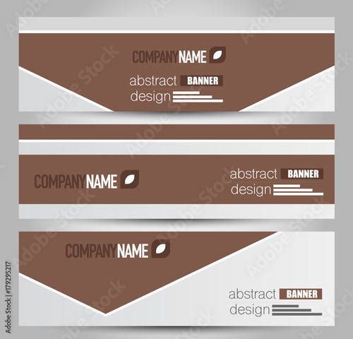 Banner Template Horizontal Header Abstract Background For Design