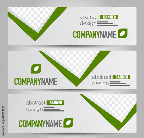 Banner Template Horizontal Header Abstract Background For Design