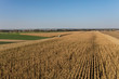 © mariusz szczygieł - aerial view of the tractor on the harvest field