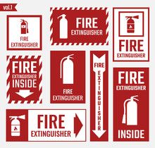 Sign Of The Fire Extinguisher In Vector