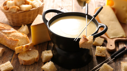 Canvas Print - cheese fondue