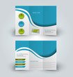 © Natalie Adams - Brochure mock up design template for business, education, advertisement. Trifold booklet editable printable vector illustration.