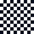 Seamless black and white tile. Chess table. Black and white checkered abstract background.