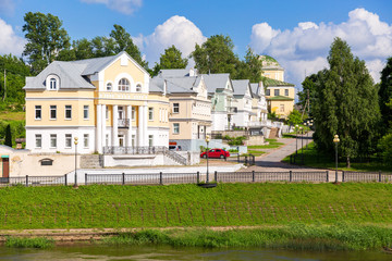 Canvas Print - Provincial Russian town of Torzhok in summer sunny day