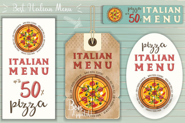 Poster - Italian Pizza Stickers Set