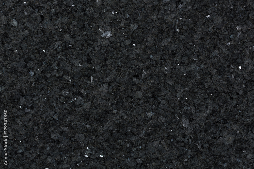 Detail view of black granite surface. - obrazy, fototapety, plakaty 