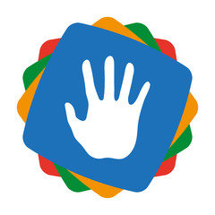 Poster - App Icon bunt - Handfläche