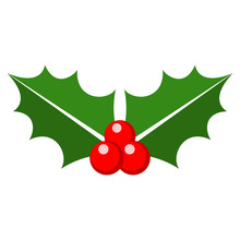 Holly Berry Christmas, Flat Design