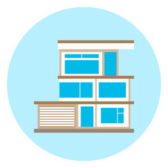 Wall Mural - house icon on blue background modern smart home concept vector illustration