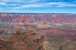 Grand Canyon South Rim in winter blue sky Arizona USA