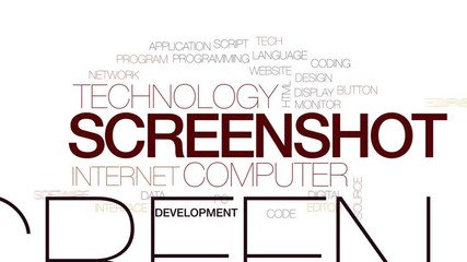 Poster - Screenshot animated word cloud, text design animation. Kinetic typography.