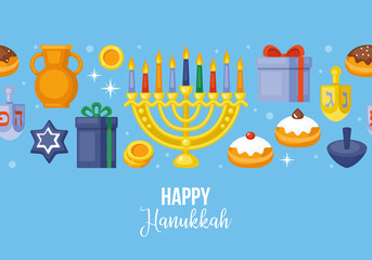 Wall Mural - Hanukkah banner design