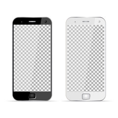 Poster - Two phones - realistic device - stock vector