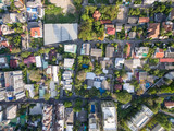 Fototapeta Miasto - Bangkok cityscape top view from drone