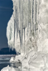 Wall Mural - ice icicles and snow Cape