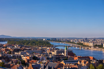 Poster - City of Budapest Sunset Cityscape