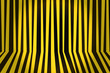 © Ekaterina - Background striped room in yellow and black. Vector illustration.