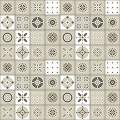 Seamless vector vintage tile pattern design. Design for covers, tiles, packaging