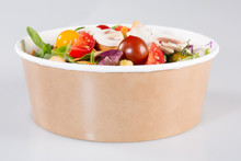 Take away salad box ready to eat for vegetarian