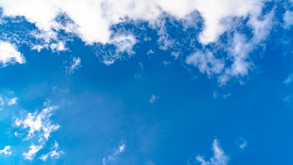 Wall Mural - Sky , blue sky background with clouds , Sky with clouds on the Sea in summer season