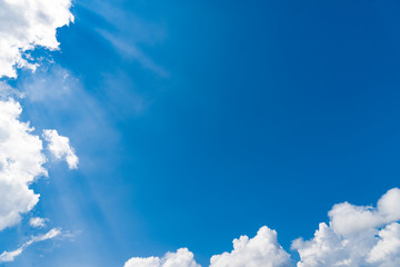 Wall Mural - white cloud and blue sky background image.