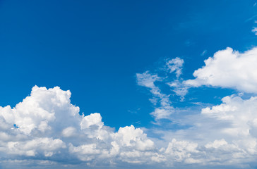 Wall Mural - white cloud and blue sky background image.