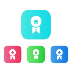 Poster - Four Colors - Flat App Icons