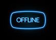 Offline  - colorful Neon Sign on brickwall