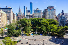 View of Union Square, New York, USA