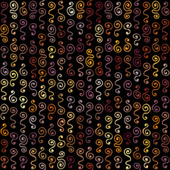 Aufkleber - Ethnic boho seamless pattern in african style on black background. Tribal art print.