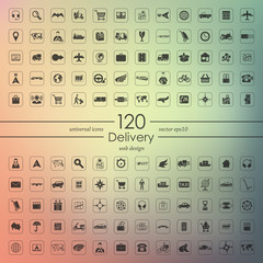 Poster - Set of delivery icons