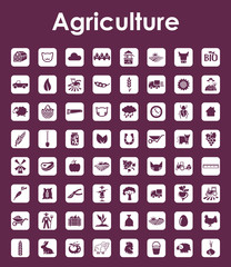 Wall Mural - set of agriculture simple icons