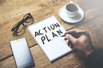 man written action plan text