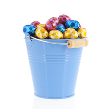 Blue Bucket Easter Eggs