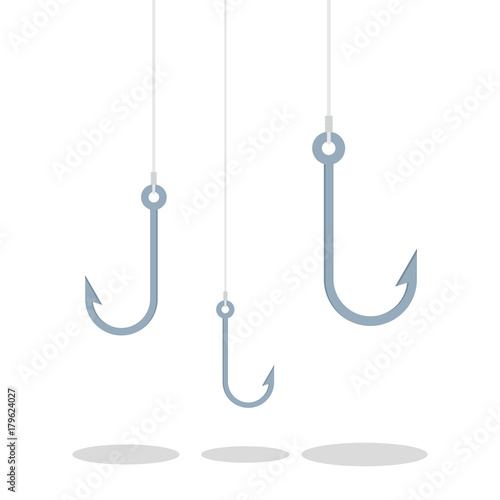 Fotografie, Obraz Hook for fishing. Tackle for fishing, fishing hook