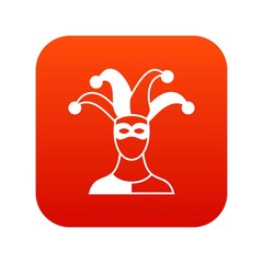 Sticker - Jester icon digital red