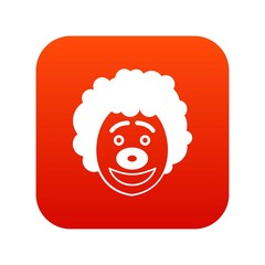Canvas Print - Clown head icon digital red