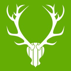 Wall Mural - Deer antler icon green