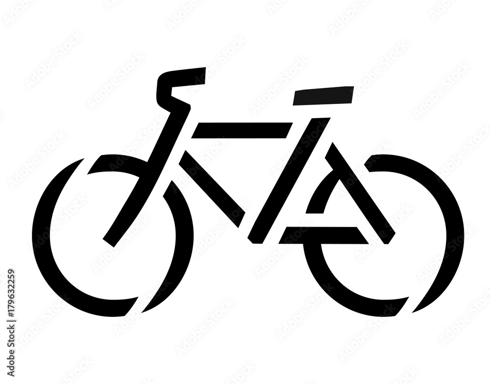 Stencil bike symbol - obrazy, fototapety, plakaty 