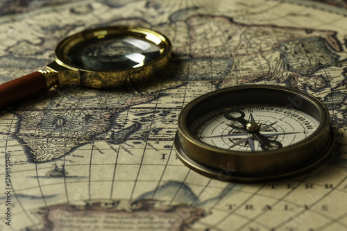 retro-compass-with-old-map-and