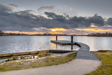 Canvas Print - Floating swimming jetty