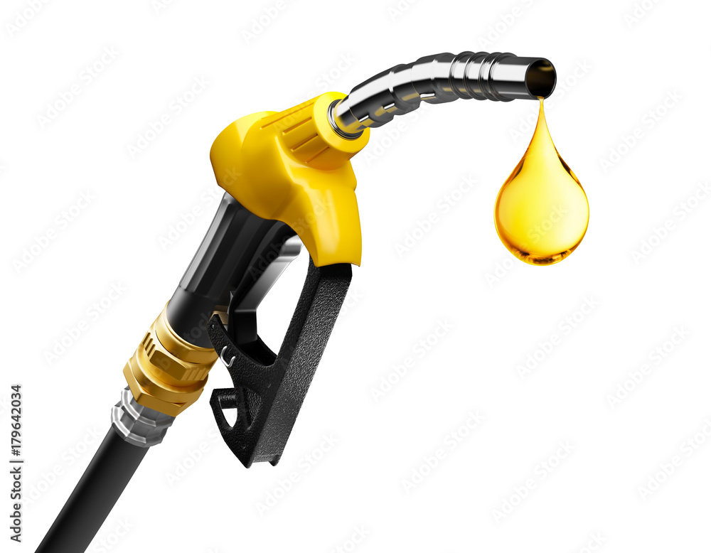 Oil Dripping From a Gasoline Pump - obrazy, fototapety, plakaty 