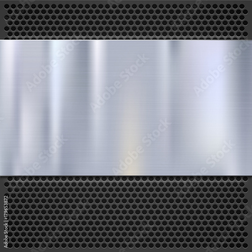 Metal Plate Top Of Grate Texture Stainless Steel Metal With Place